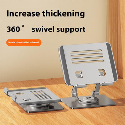 XWJ-2082 Striped Hollow-out Desktop Stand with 360 Degree Rotating Base for Phones / Tablets