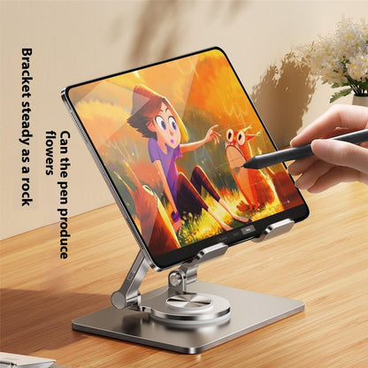 XWJ-2082 Striped Hollow-out Desktop Stand with 360 Degree Rotating Base for Phones / Tablets