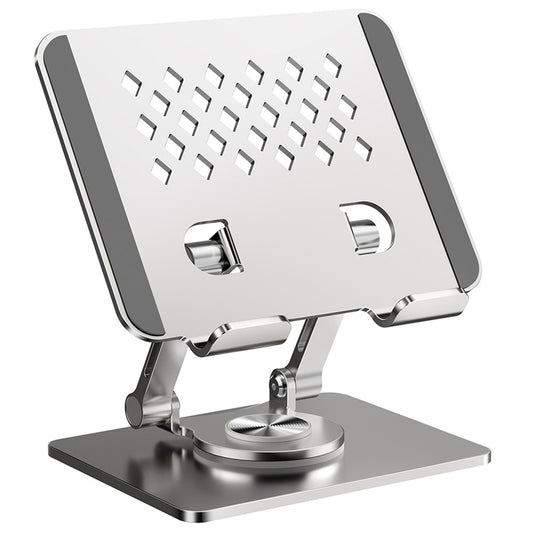 XWJ-2081 Rhombus Hollow-Out Desktop Stand with 360 Degree Rotating Base for Phones / Tablets