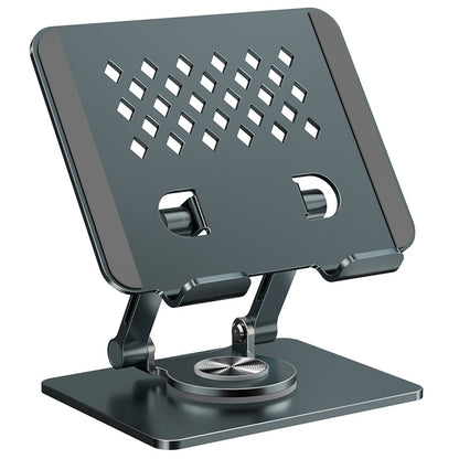XWJ-2081 Rhombus Hollow-Out Desktop Stand with 360 Degree Rotating Base for Phones / Tablets