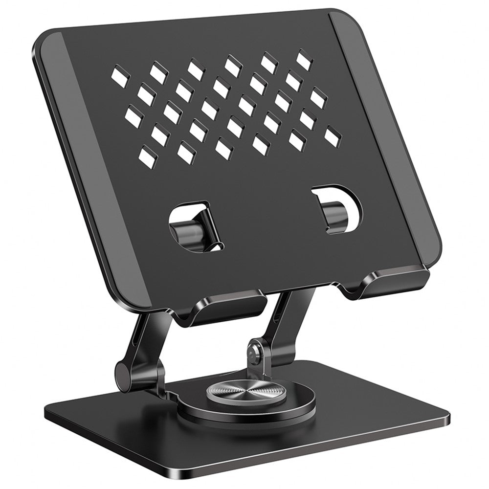 XWJ-2081 Rhombus Hollow-Out Desktop Stand with 360 Degree Rotating Base for Phones / Tablets