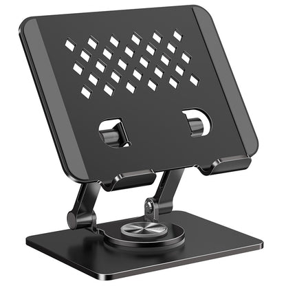 XWJ-2081 Rhombus Hollow-Out Desktop Stand with 360 Degree Rotating Base for Phones / Tablets