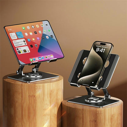XWJ-2079 Hollow-Out Desktop Stand with 360 Degree Rotating Base for Phones  /  Tablets