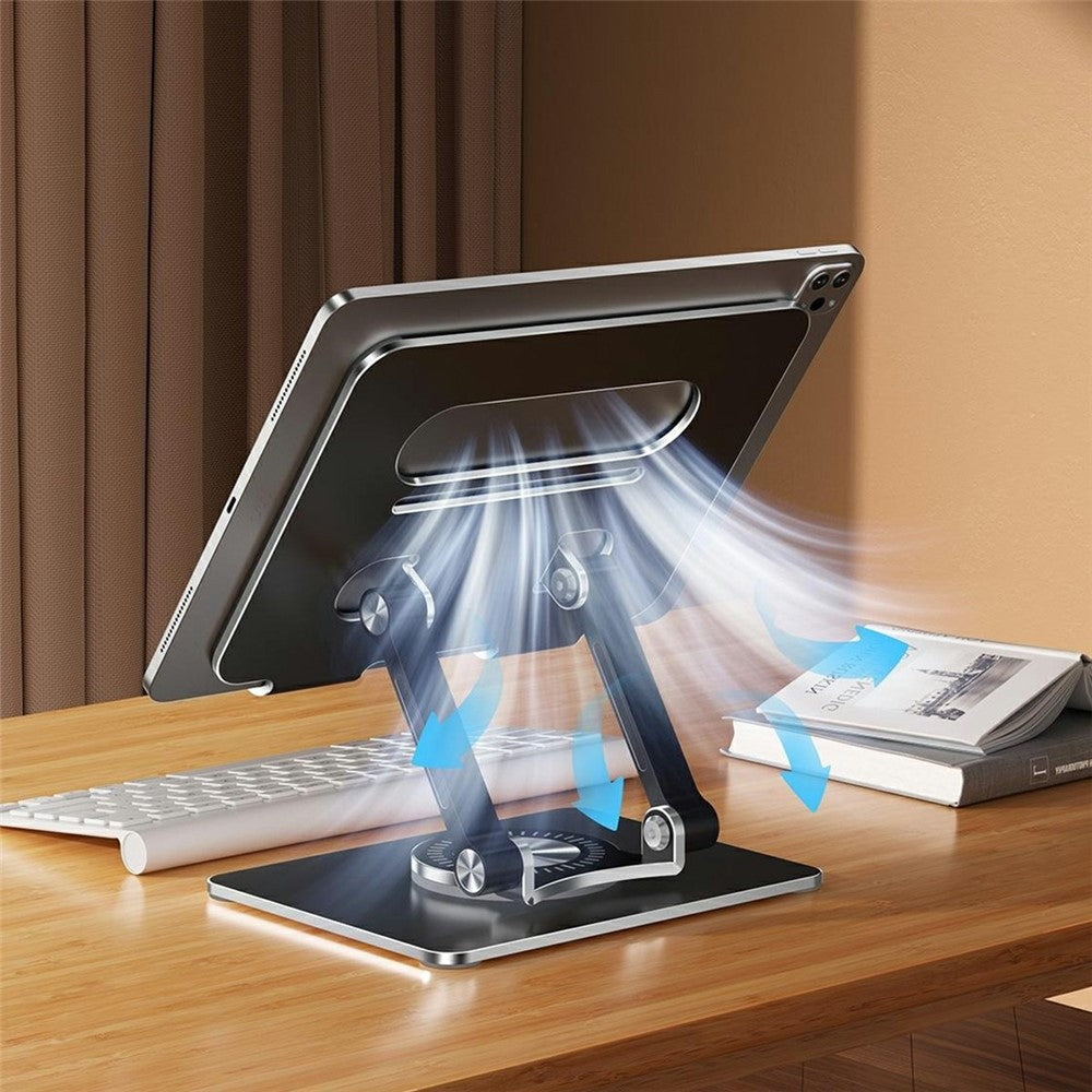 XWJ-2079 Hollow-Out Desktop Stand with 360 Degree Rotating Base for Phones  /  Tablets