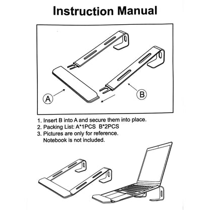 M8 Detachable Aluminum Alloy Laptop Riser Cooling Bracket with Silicone Wrist Support
