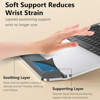 M8 Detachable Aluminum Alloy Laptop Riser Cooling Bracket with Silicone Wrist Support