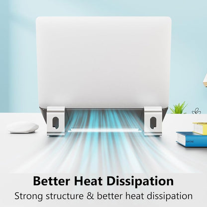 M8 Detachable Aluminum Alloy Laptop Riser Cooling Bracket with Silicone Wrist Support
