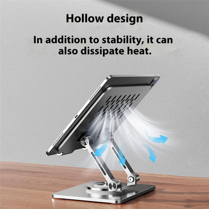 P2083 Heat Dissipation Alloy Steel 360 Degree Rotating Desktop Stand for Mobile Phone Tablet