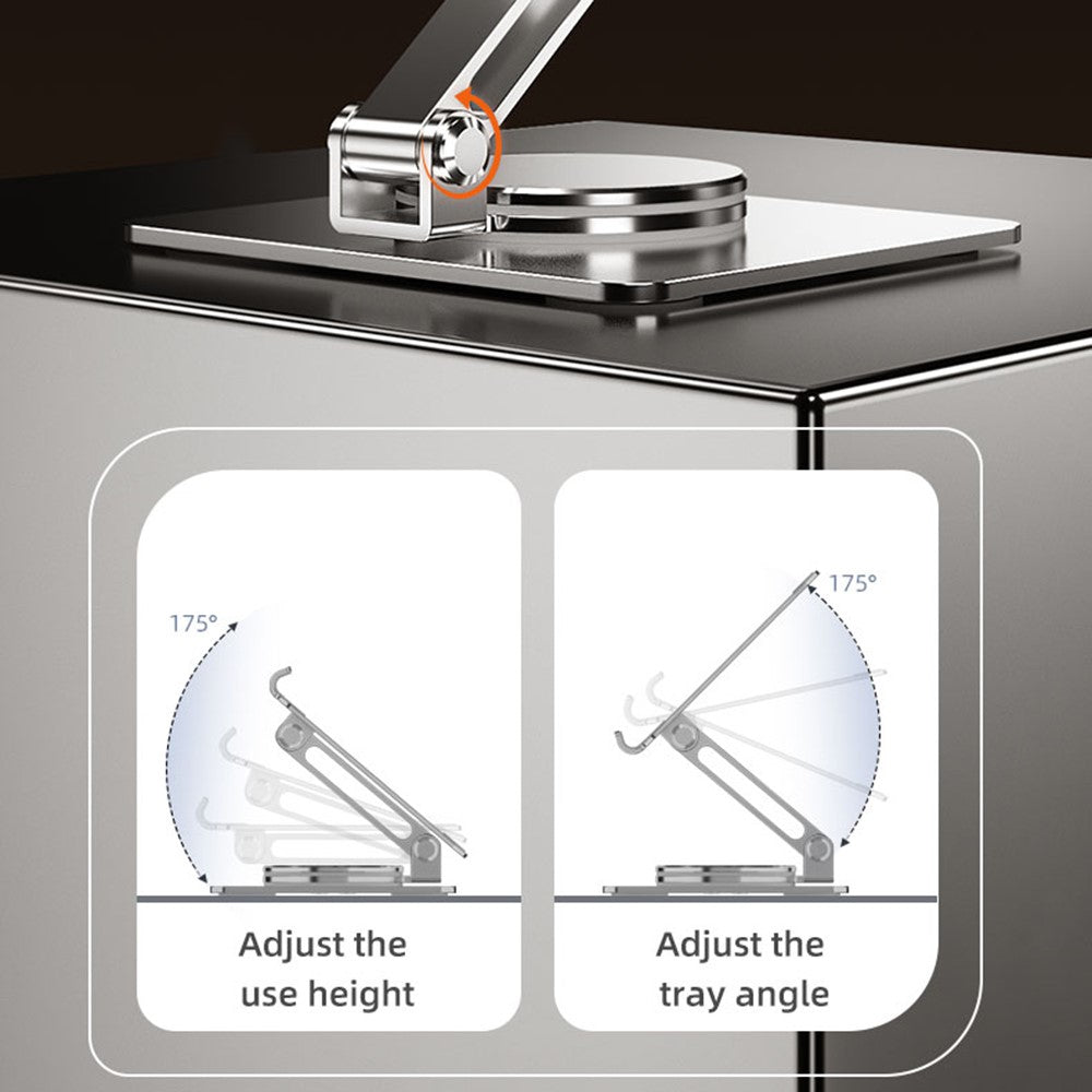 MT131 Desktop Holder Cooling Aluminum Alloy 360° Rotation Foldable Stand