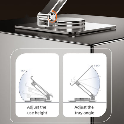 MT131 Desktop Holder Cooling Aluminum Alloy 360° Rotation Foldable Stand