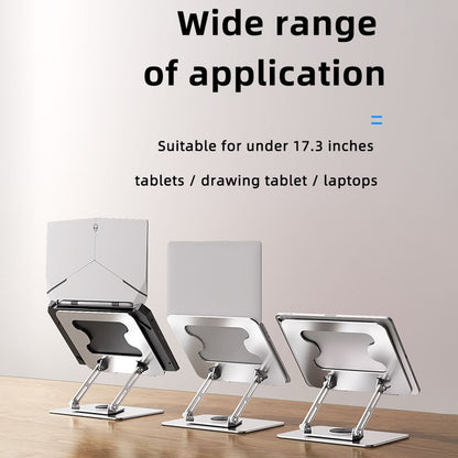 L308 Portable 360° Rotating Tablet Stand for Devices Up to 17.3 Inches Foldable Desktop Holder