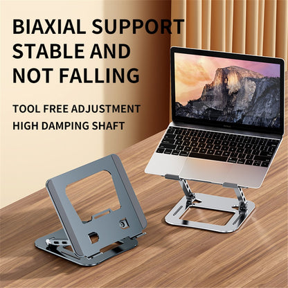 J30 Adjustable Foldable Laptop Stand Portable Alloy Steel Desktop Notebook Cooling Riser