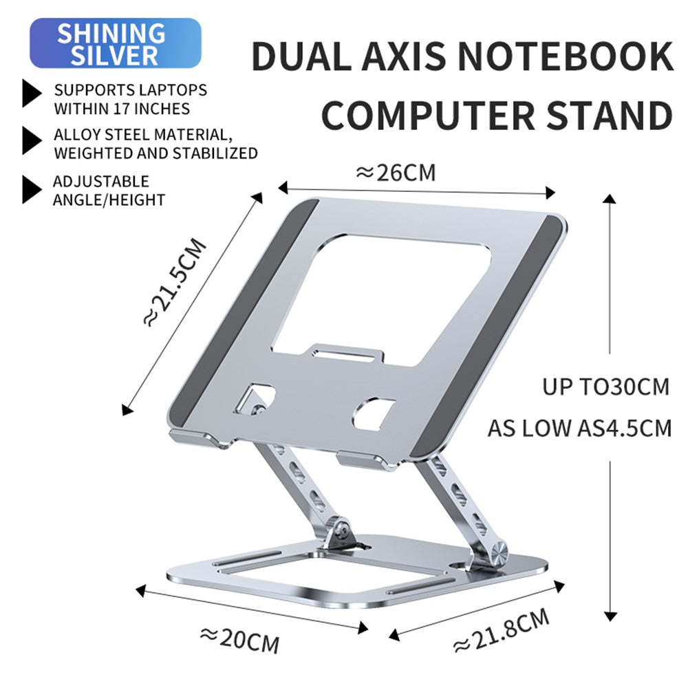 J30 Adjustable Foldable Laptop Stand Portable Alloy Steel Desktop Notebook Cooling Riser