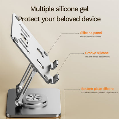 J58 Cooling Gaming Stand Rotating Tablet Holder Dual Rod Support Alloy Steel Foldable Cradle