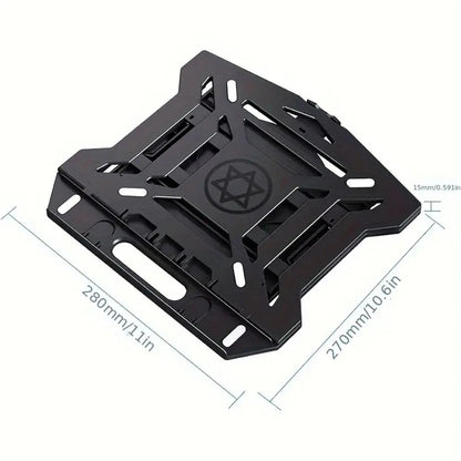 N2 Foldable Laptop Stand with 360° Rotating Base and Phone Holder 8-Level Ergonomic Laptop Riser