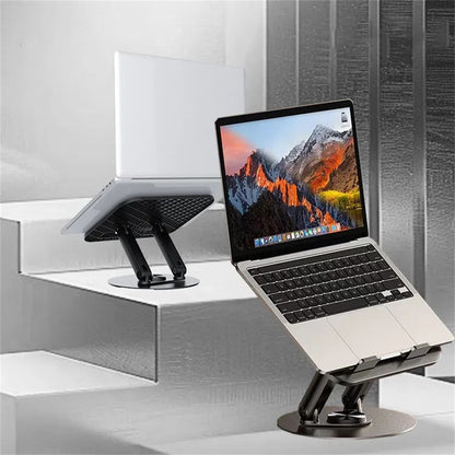 JMARY MK-85 Laptop Tablet Rotatable Foldable Stand Adjustable Dual-Axis Carbon Steel Base Notebook Holder