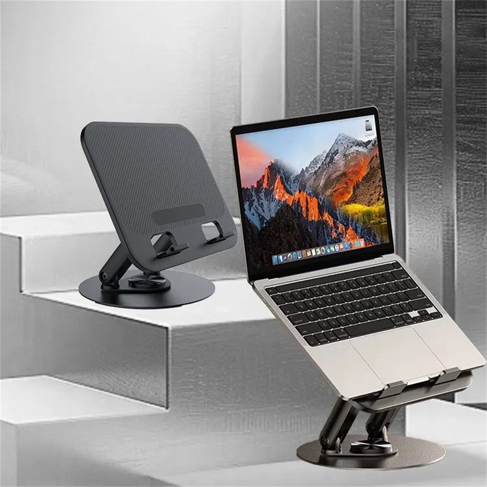 JMARY MK-85 Laptop Tablet Rotatable Foldable Stand Adjustable Dual-Axis Carbon Steel Base Notebook Holder