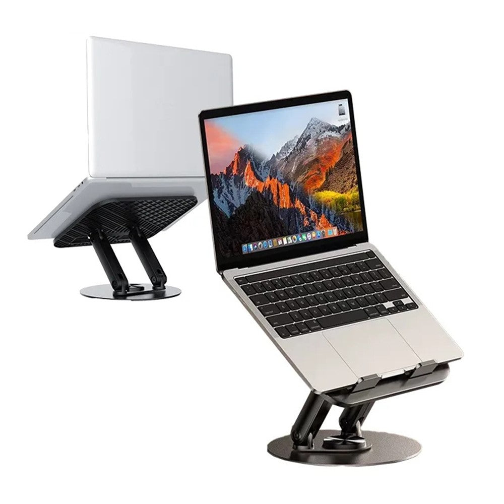 JMARY MK-85 Laptop Tablet Rotatable Foldable Stand Adjustable Dual-Axis Carbon Steel Base Notebook Holder