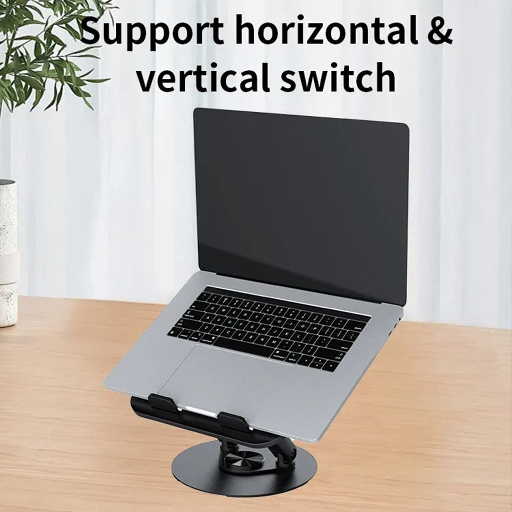 JMARY MK-85 Laptop Tablet Rotatable Foldable Stand Adjustable Dual-Axis Carbon Steel Base Notebook Holder