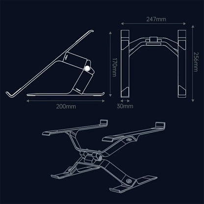 P70 X Shape Aluminum Alloy Stand for Laptop / Tablet Height Adjustable Foldable Cooling Bracket