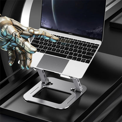 J22 17.3 Inch Laptop Stand Metal Base Heat Dissipation Adjustable Height Nano Steel Notebook Folding Holder Riser