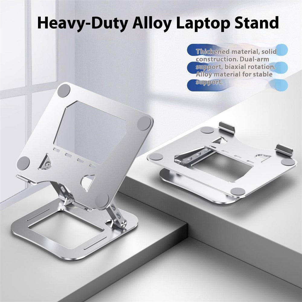 J22 17.3 Inch Laptop Stand Metal Base Heat Dissipation Adjustable Height Nano Steel Notebook Folding Holder Riser