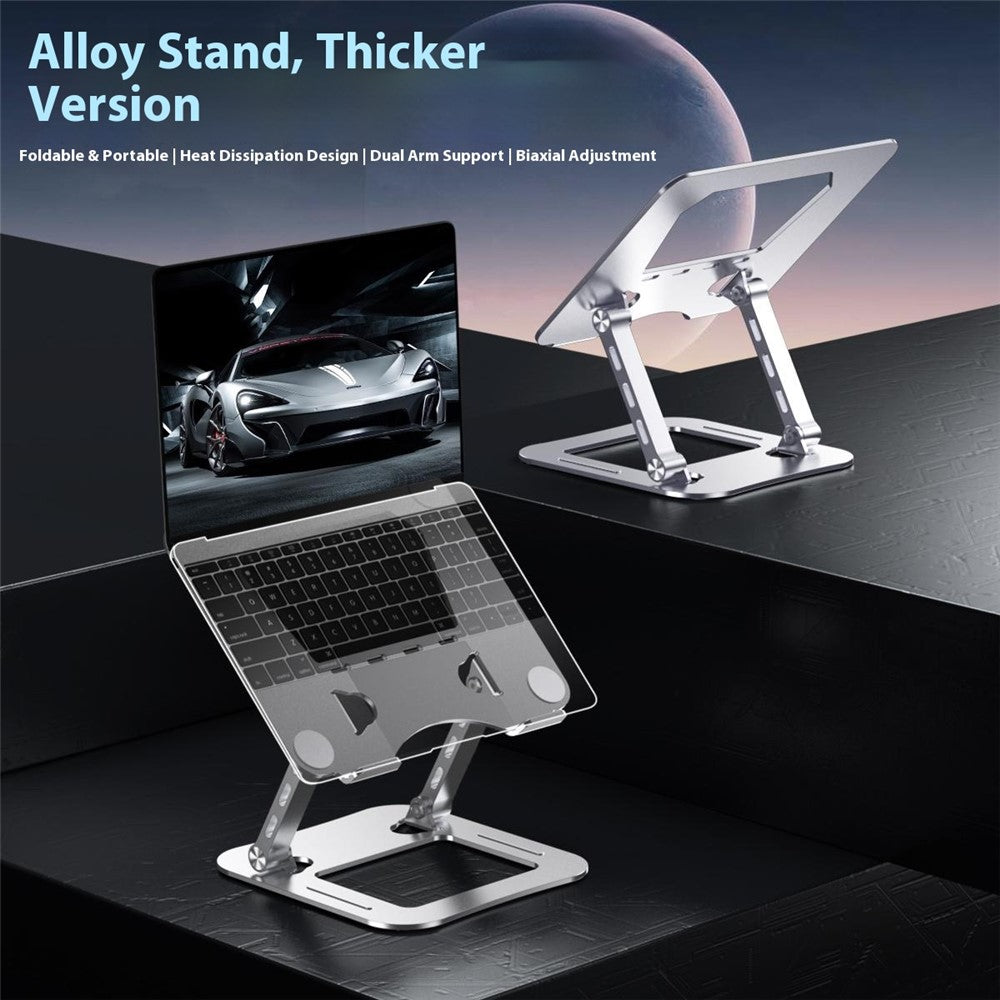 J22 17.3 Inch Laptop Stand Metal Base Heat Dissipation Adjustable Height Nano Steel Notebook Folding Holder Riser