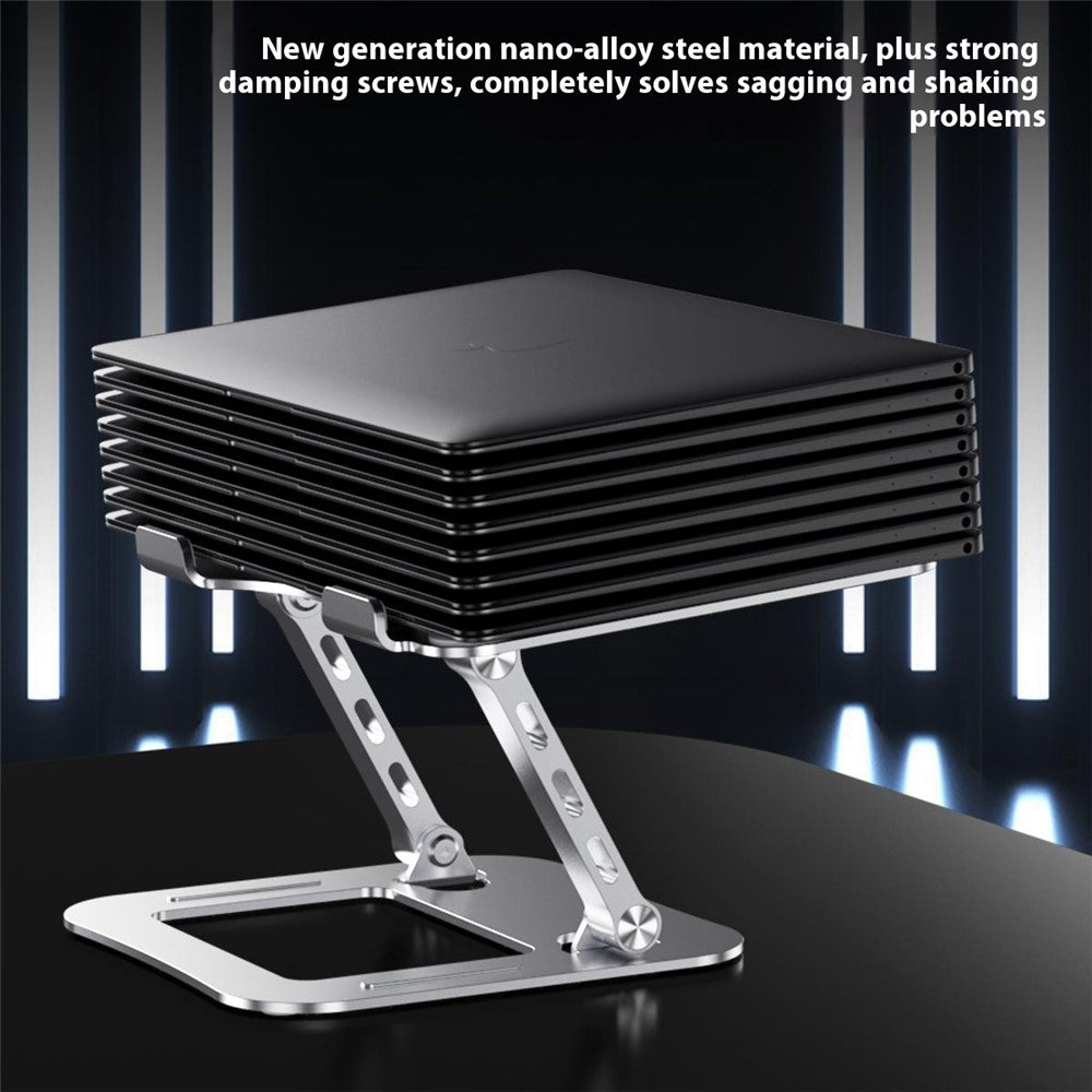 J22 17.3 Inch Laptop Stand Metal Base Heat Dissipation Adjustable Height Nano Steel Notebook Folding Holder Riser