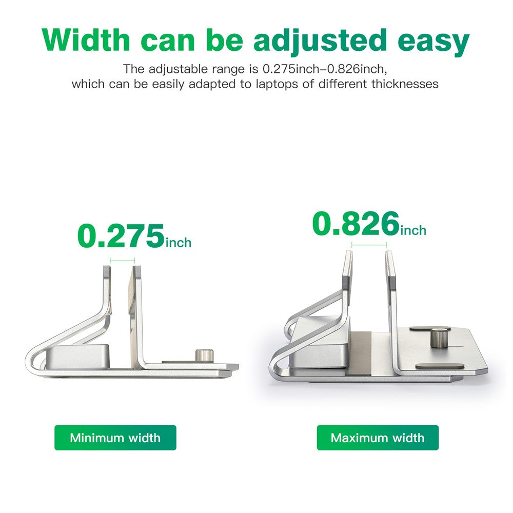 D051-3 Vertical Laptop Stand USB Hub Space Saving Notebook Holder Desktop Bracket with 4 USB Ports