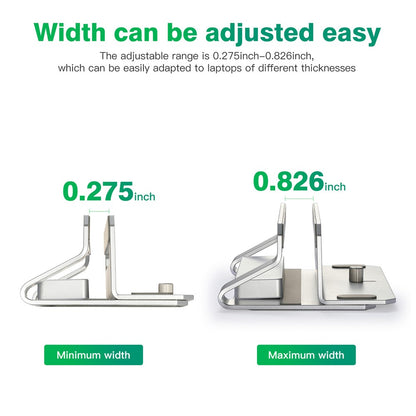 D051-3 Vertical Laptop Stand USB Hub Space Saving Notebook Holder Desktop Bracket with 4 USB Ports