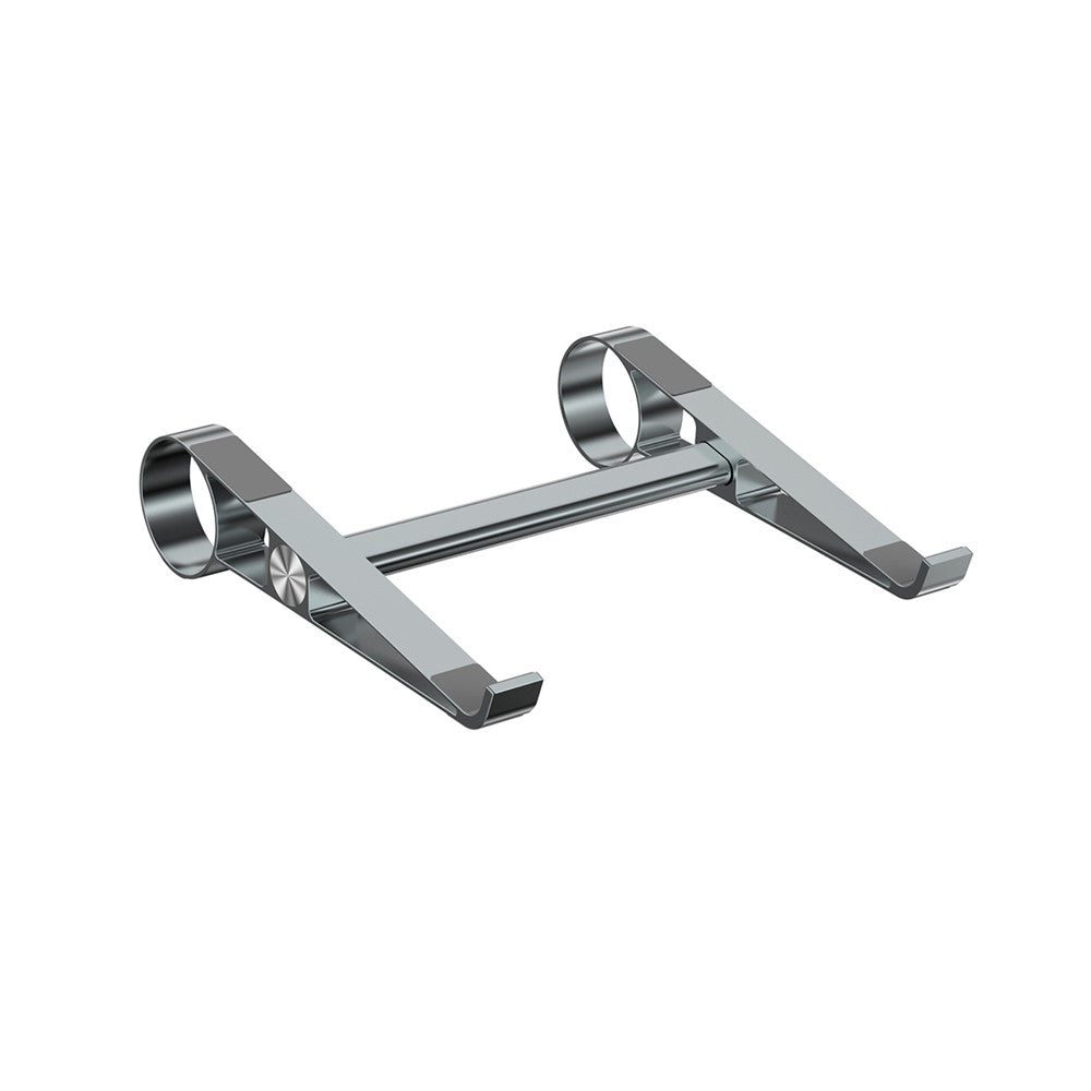 0022 Portable Aluminum Laptop Stand Desktop Riser Cooling Pad Foldable Storage Ergonomic Design for Home / Office