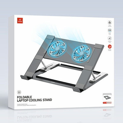 XUNDD XDHO-082 Laptop Cooling Stand with Dual Fans RGB Lighting Foldable Notebook Bracket