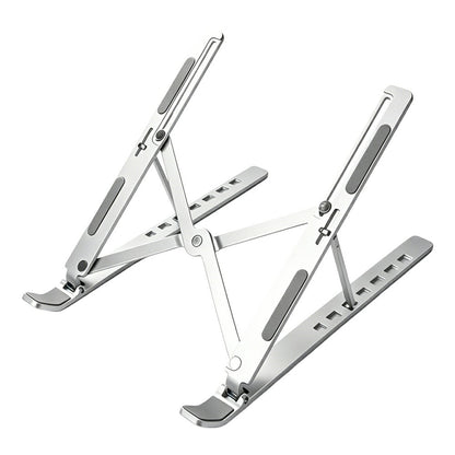 Carbon Steel Foldable Laptop Stand 7-Level Height Adjustable Desktop Holder for Notebook Up To 18 Inch