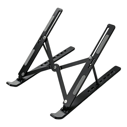 Carbon Steel Foldable Laptop Stand 7-Level Height Adjustable Desktop Holder for Notebook Up To 18 Inch