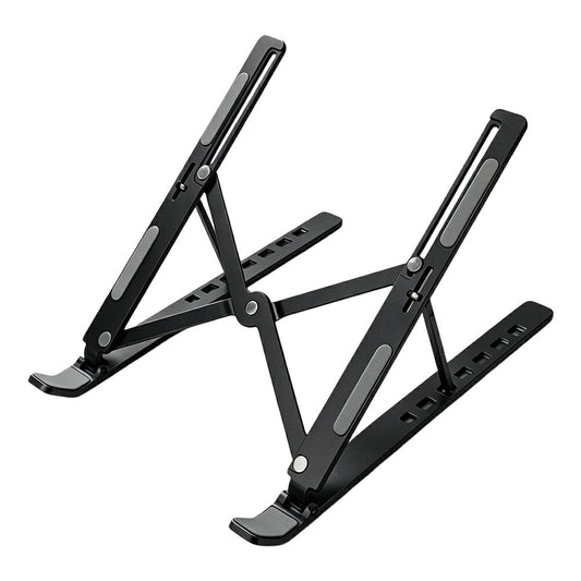Carbon Steel Foldable Laptop Stand 7-Level Height Adjustable Desktop Holder for Notebook Up To 18 Inch