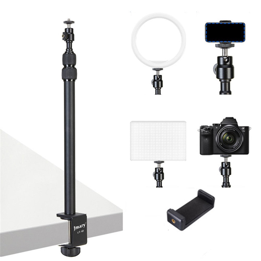 JMARY MT-49 Tabletop Light Stand Clip Stand Adjustable Clamp Desk Mount Light Stand with 1 / 4-inch Screw for LED Video Light / Ring Light
