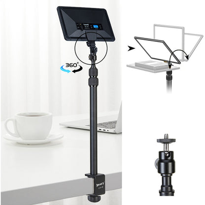 JMARY MT-49 Tabletop Light Stand Clip Stand Adjustable Clamp Desk Mount Light Stand with 1 / 4-inch Screw for LED Video Light / Ring Light