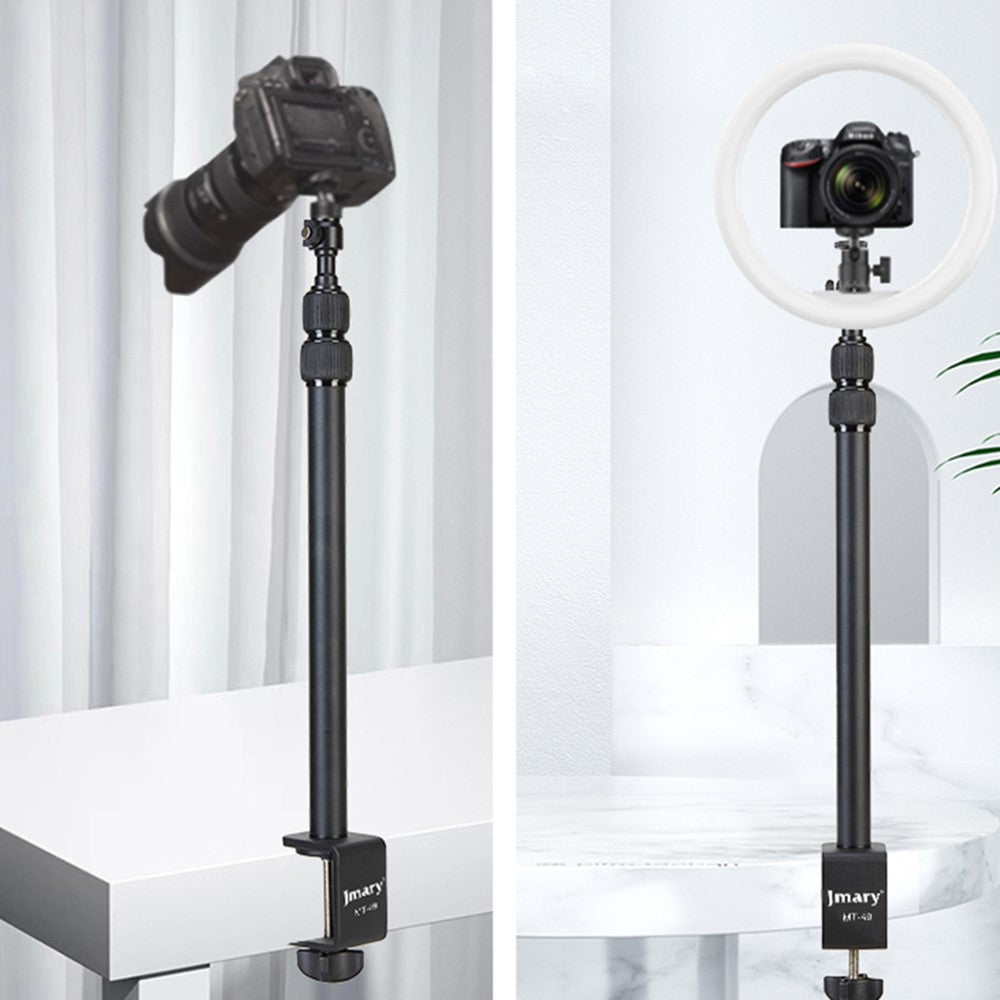 JMARY MT-49 Tabletop Light Stand Clip Stand Adjustable Clamp Desk Mount Light Stand with 1 / 4-inch Screw for LED Video Light / Ring Light