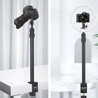 JMARY MT-49 Tabletop Light Stand Clip Stand Adjustable Clamp Desk Mount Light Stand with 1 / 4-inch Screw for LED Video Light / Ring Light