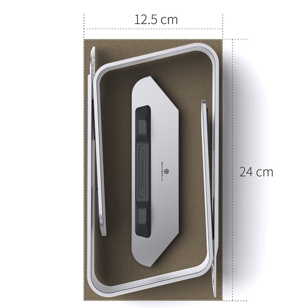BONERUY P49 Desktop 11-15 Inch Notebook Computer Stand Portable Aluminum Alloy Fast Heat Dissipation Laptop Riser Holder
