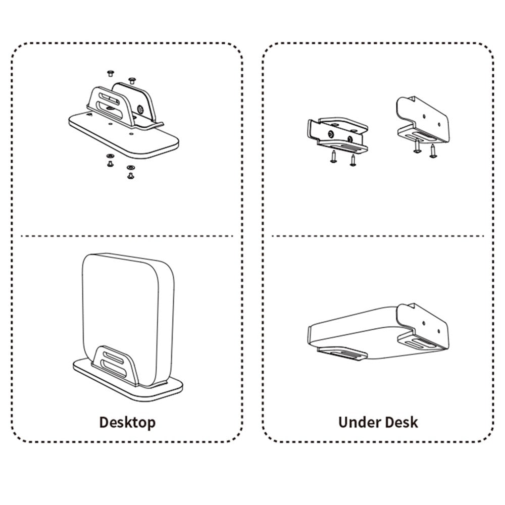 TXESIGN For Mac Mini Holder Stand Organizer Dock Vertical Stand Anti-Slip Desktop Computer Holder