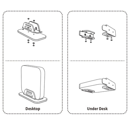 TXESIGN For Mac Mini Holder Stand Organizer Dock Vertical Stand Anti-Slip Desktop Computer Holder