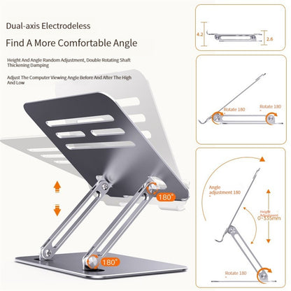 BONERUY P89 Tablet Stand for Desk Hollow Heat Dissipation Adjustable Tablet Holder Carbon Steel Tablet Riser