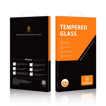AMORUS For iPhone 14 Plus 6.7 inch 9H Hardness 2.5D Arc Phone Screen Protector Anti-explosion High Aluminum-silicon Glass Phone Protective Film