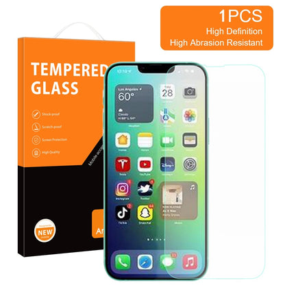AMORUS For iPhone 14 Plus 6.7 inch 9H Hardness 2.5D Arc Phone Screen Protector Anti-explosion High Aluminum-silicon Glass Phone Protective Film