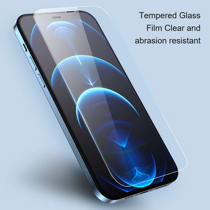 AMORUS For iPhone 14 Plus 6.7 inch 9H Hardness 2.5D Arc Phone Screen Protector Anti-explosion High Aluminum-silicon Glass Phone Protective Film