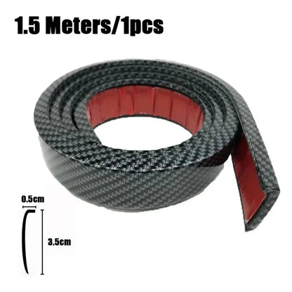 3.5cm Width Universal Car Wheel Eyebrow PVC Protector Strip Wheel Arch Fender Trim Strip, 1.5m