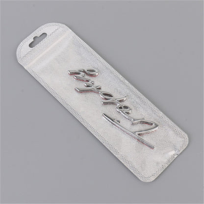 TROPHY Letter Aluminum Alloy Label Decor Self Adhesive Car Decal Sticker SUV Decoration