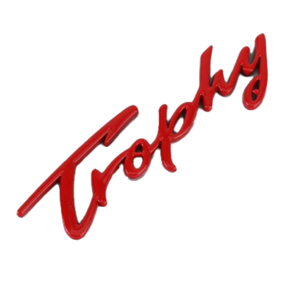 TROPHY Letter Aluminum Alloy Label Decor Self Adhesive Car Decal Sticker SUV Decoration