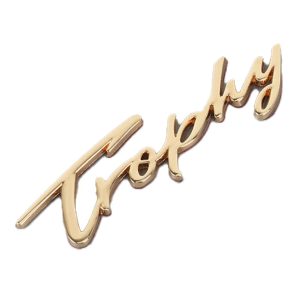 TROPHY Letter Aluminum Alloy Label Decor Self Adhesive Car Decal Sticker SUV Decoration